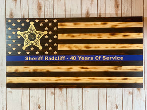 Personalized Flag Sign - 1 Line