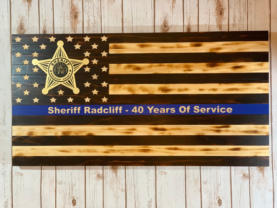 Personalized Flag Sign - 1 Line