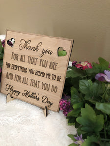 Mother’s Day Keepsake Plaque