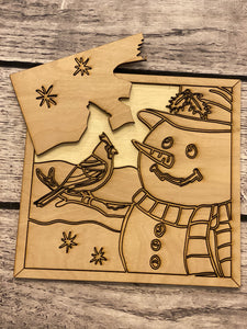 DIY Snowman Puzzle