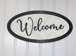 Welcome 3D laser cut sign