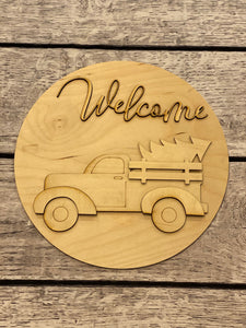 DIY Vintage Truck Welcome Sign