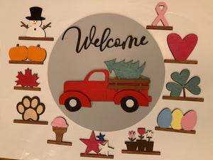 DIY Vintage Truck Welcome Sign