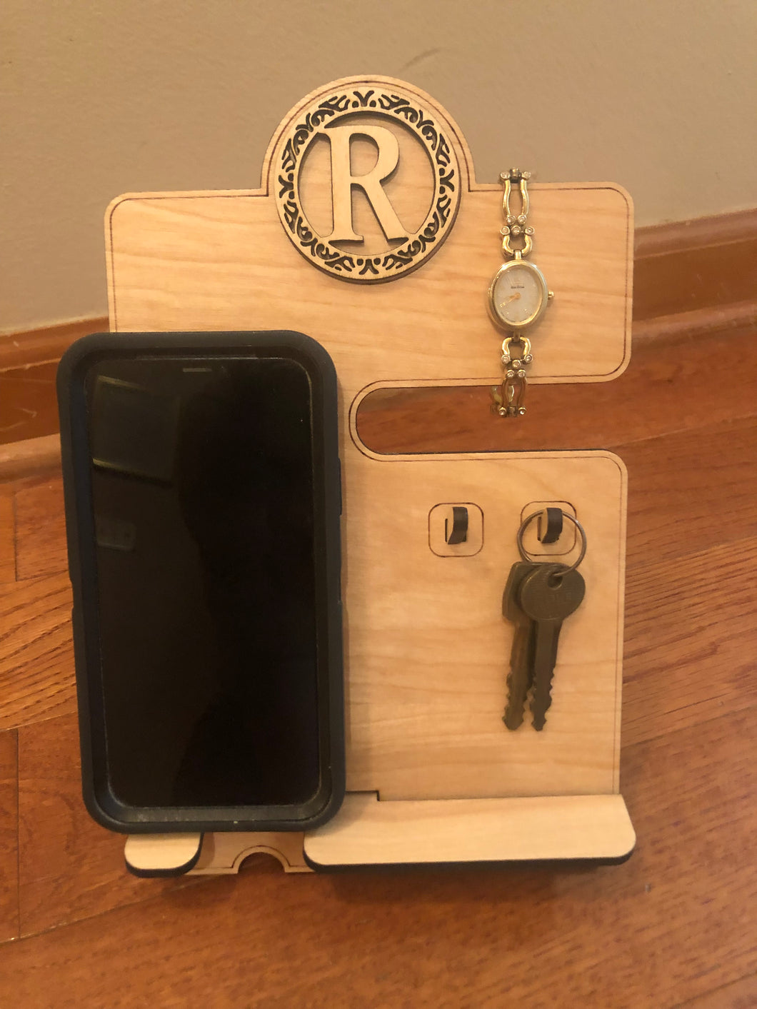 Nightstand organizer/phone charging station